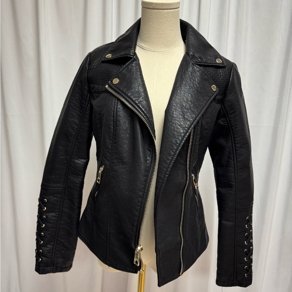 GUESS Black Leather Jacket